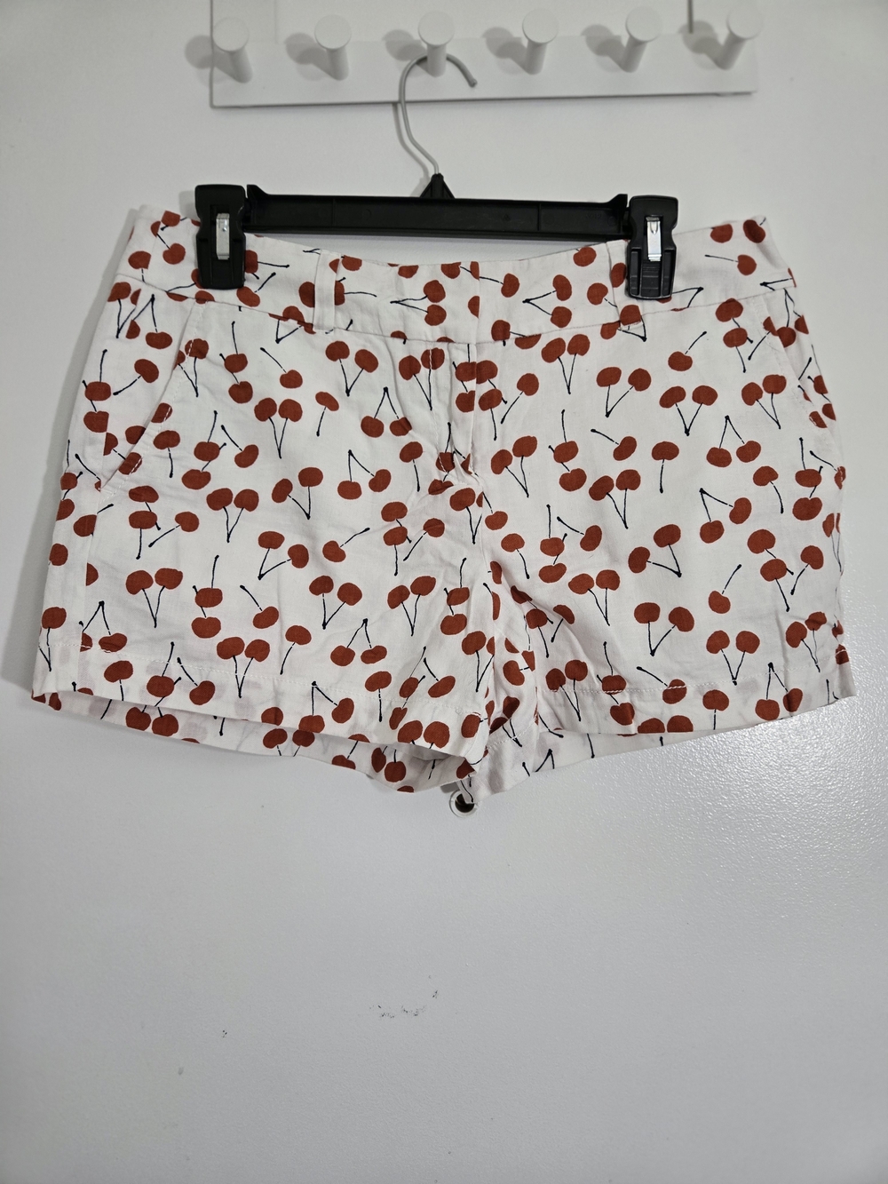 LOFT White Shorts with Red Cherry Print - Picture 2 of 5